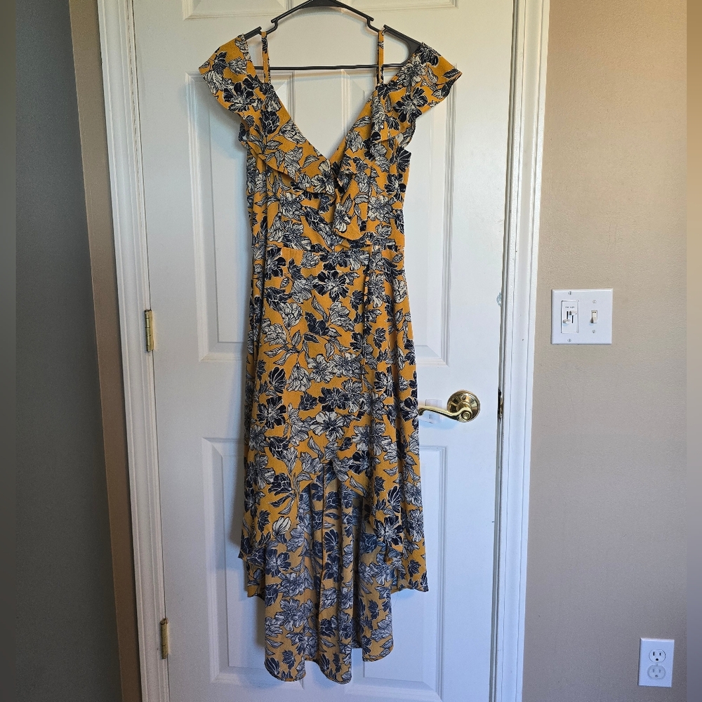 IZ high-low off the shoulder dress